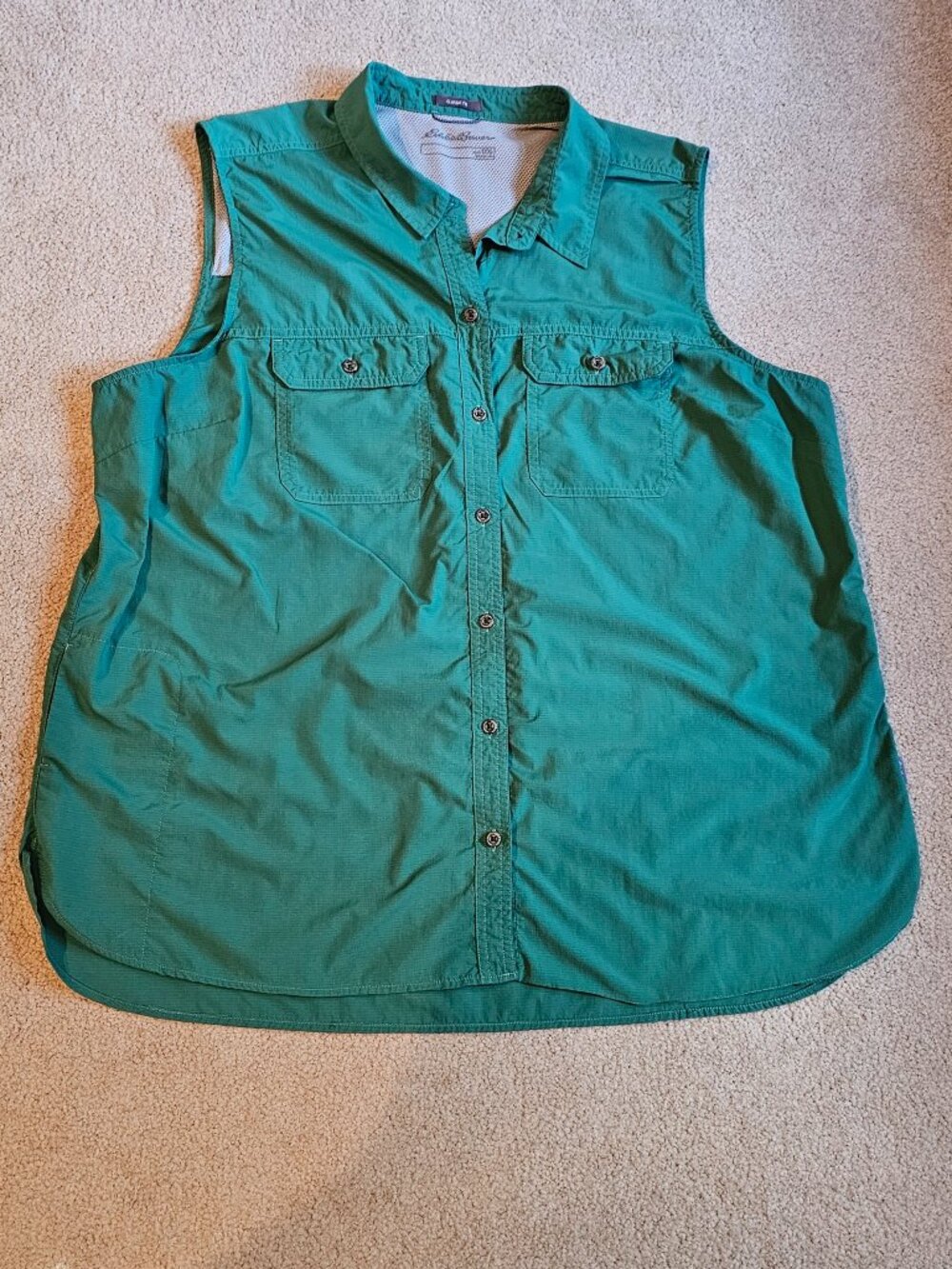 Eddie Bauer Rip Stop Sleeveless Shirt 2X